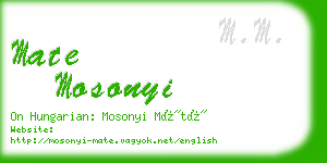 mate mosonyi business card